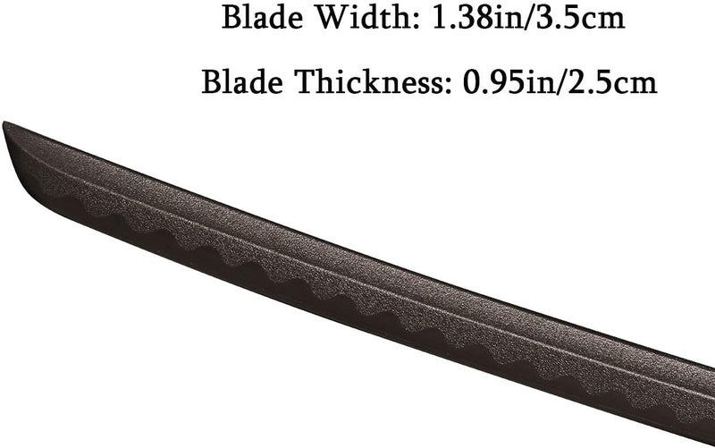 Sword fort سيف بلاستيكي من البولي بروبيلين عالي المتانة، سيف تدريب فنون القتال مع شفرة سميكة مطورة، كاتانا إيدو مع غمد، مناسب للممارسة والأداء والتدريب - Image 3
